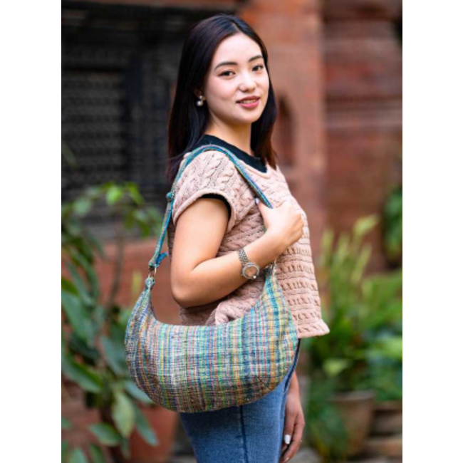 Multicolour Hemp Shoulder Bag