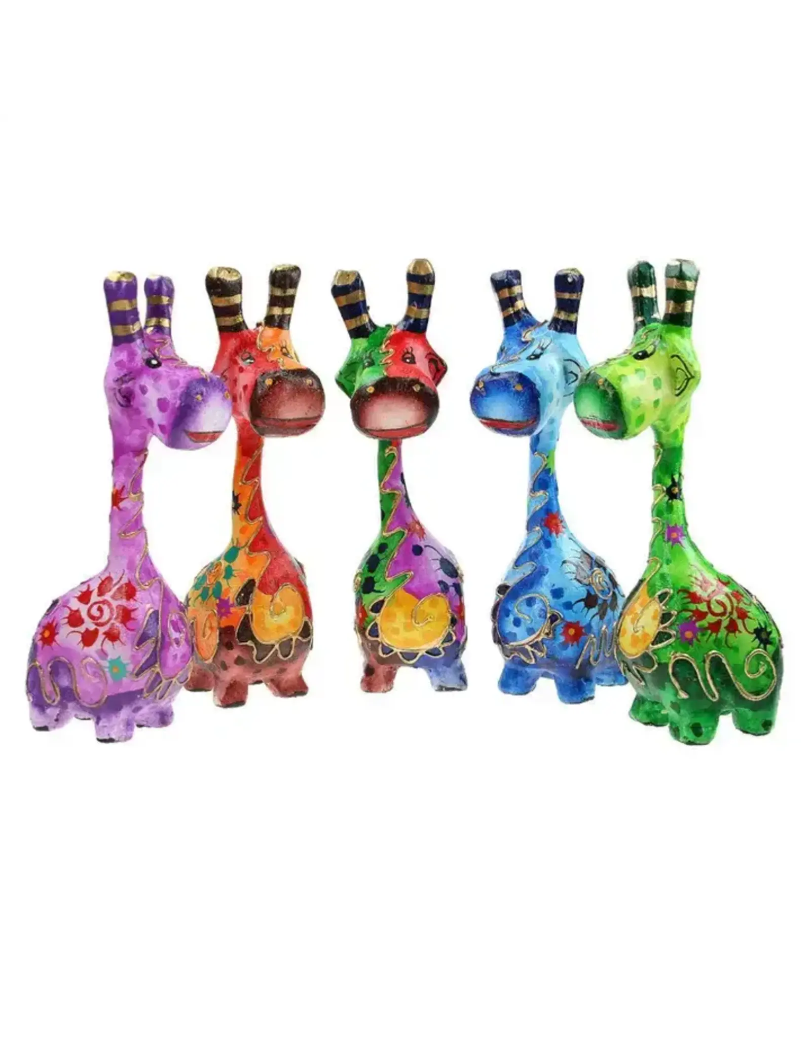 Indonesia Colourful Wooden Giraffe