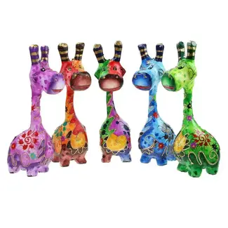 Indonesia Colourful Wooden Giraffe