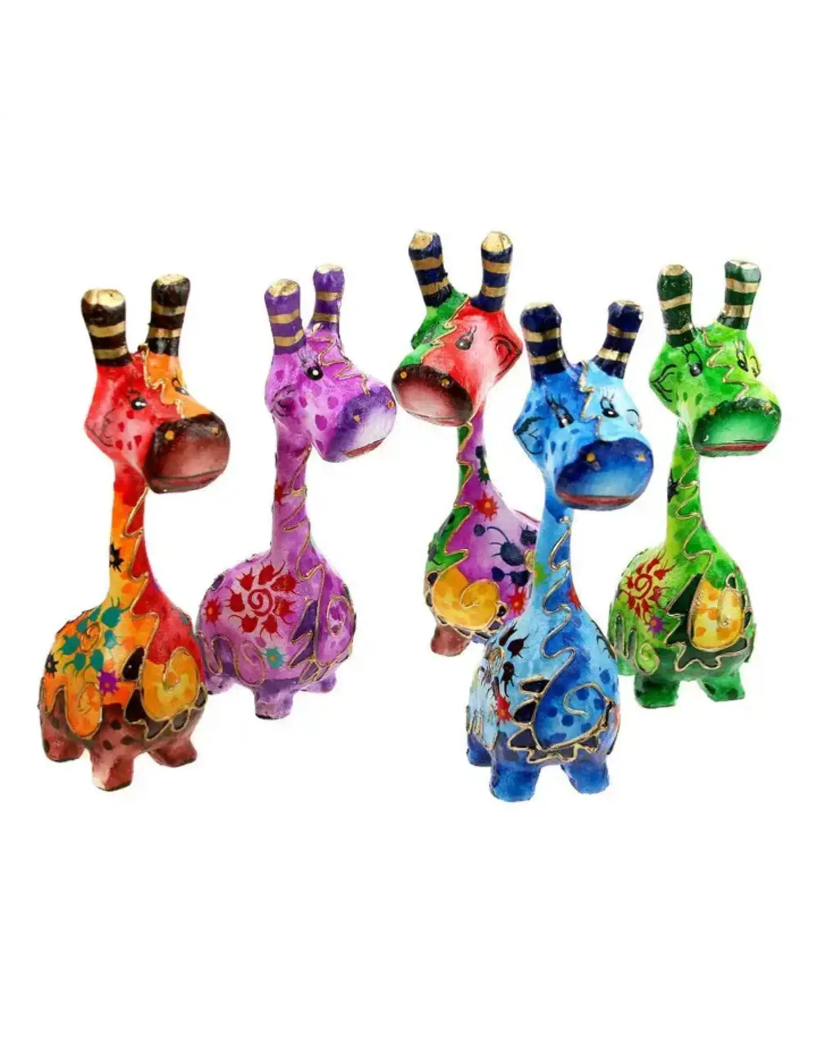 Indonesia Colourful Wooden Giraffe