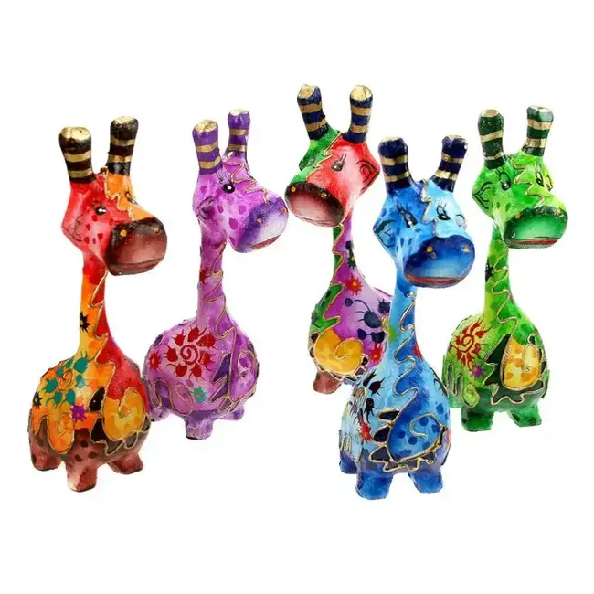 Colourful Wooden Giraffe