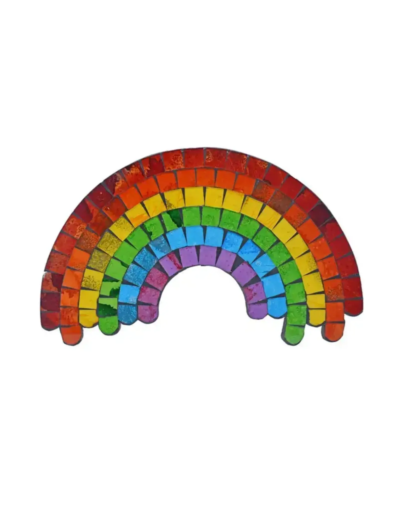 Indonesia Hanging Recycled Glass Rainbow Mosaic