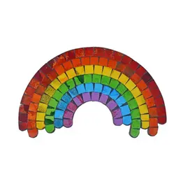 Indonesia Hanging Recycled Glass Rainbow Mosaic