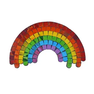 Indonesia Wall Hanging - Recycled Glass Mosaic Rainbow