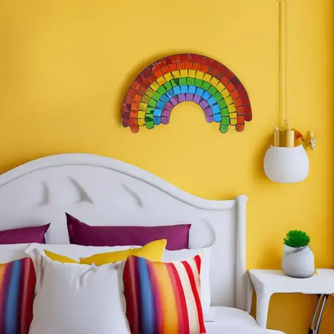 Wall Hanging - Recycled Glass Mosaic Rainbow