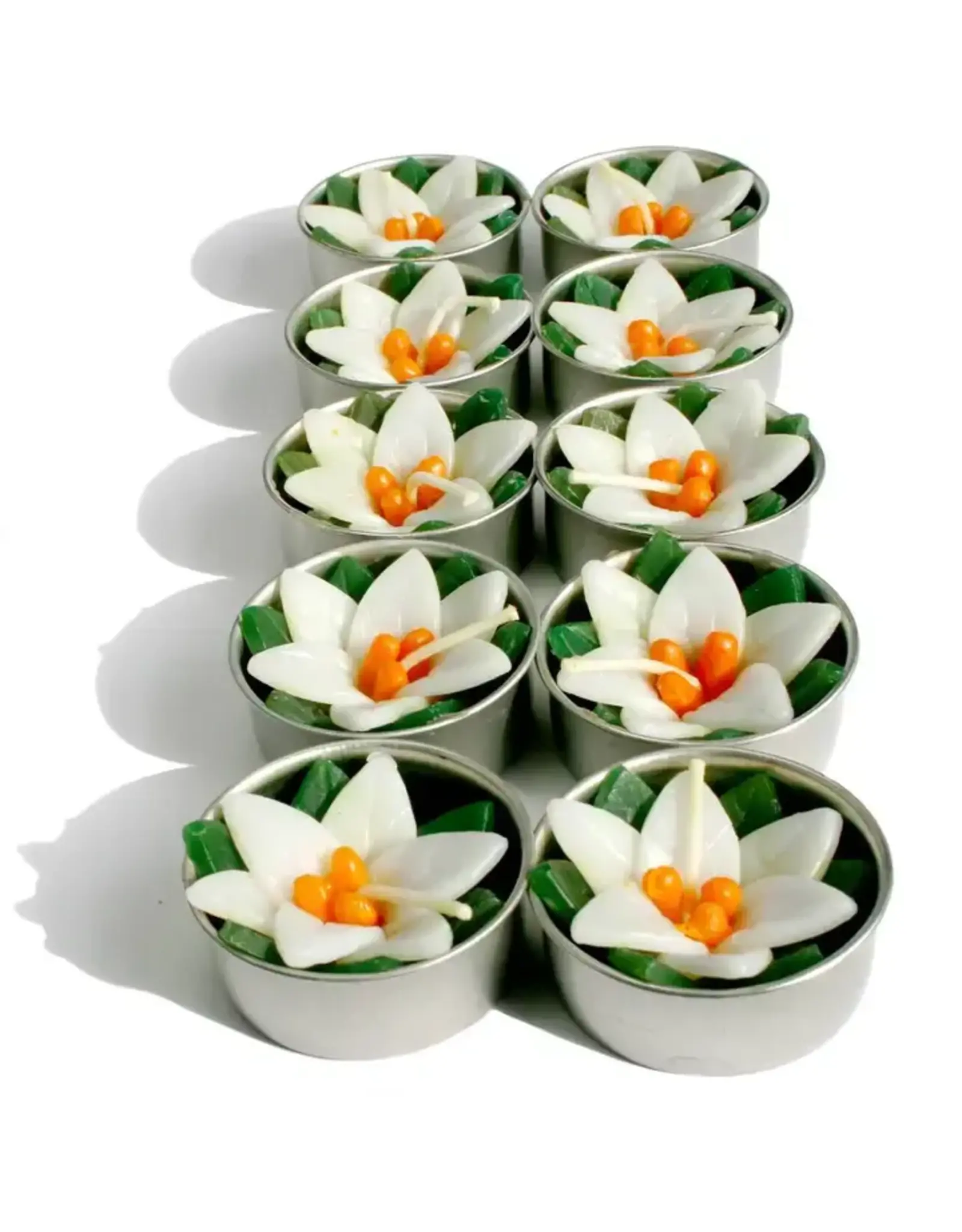 Thailand Waterlily Scented Tea Lights, Pack of 10