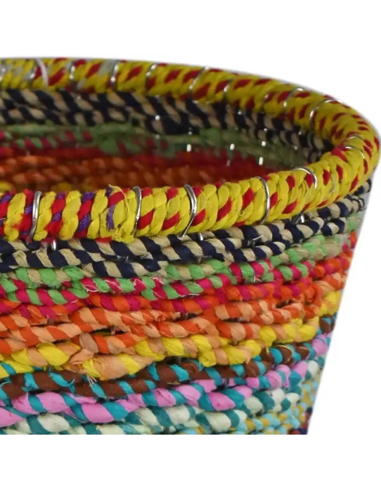 India Recycled Sari Waste Basket