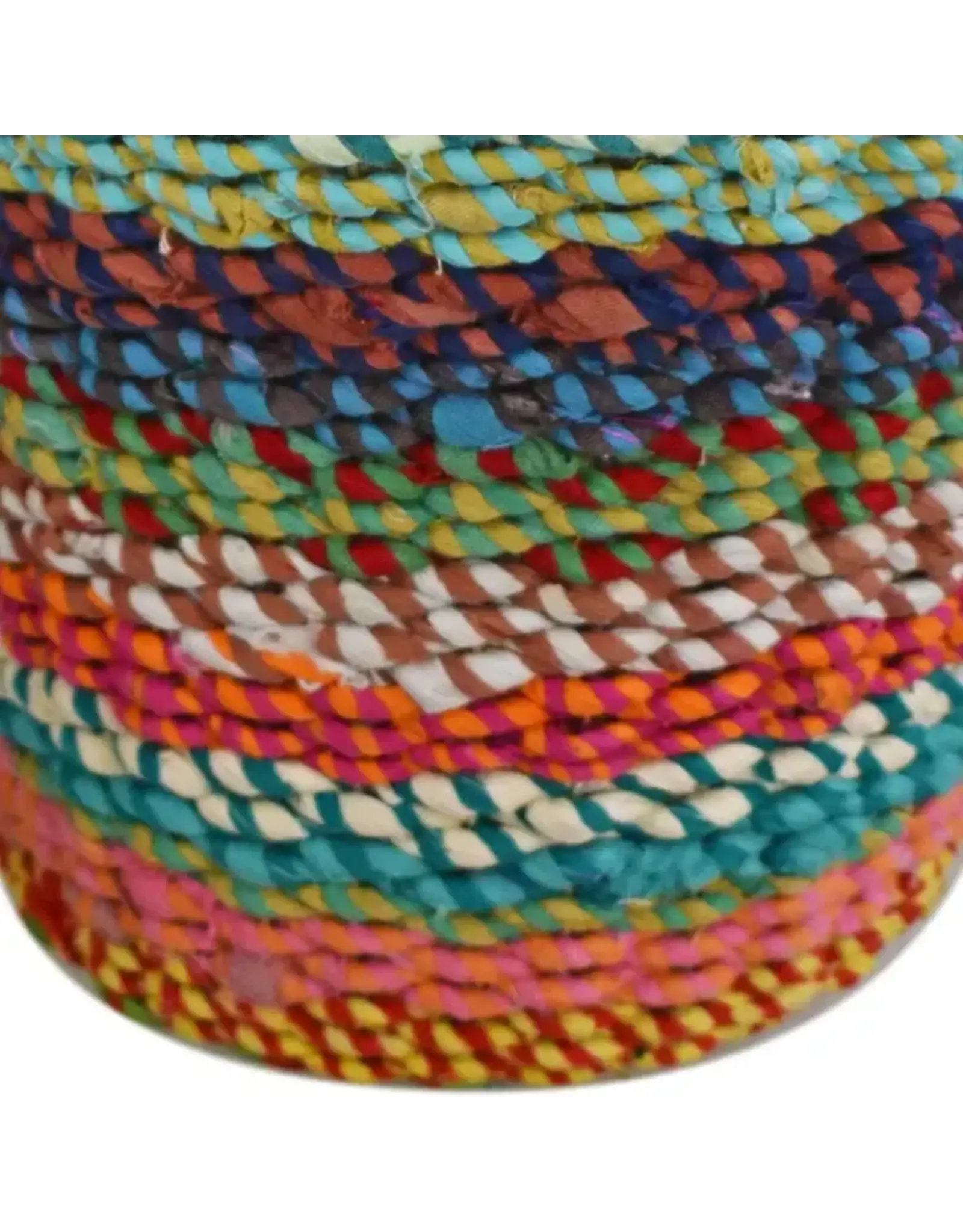 India Recycled Sari Waste Basket