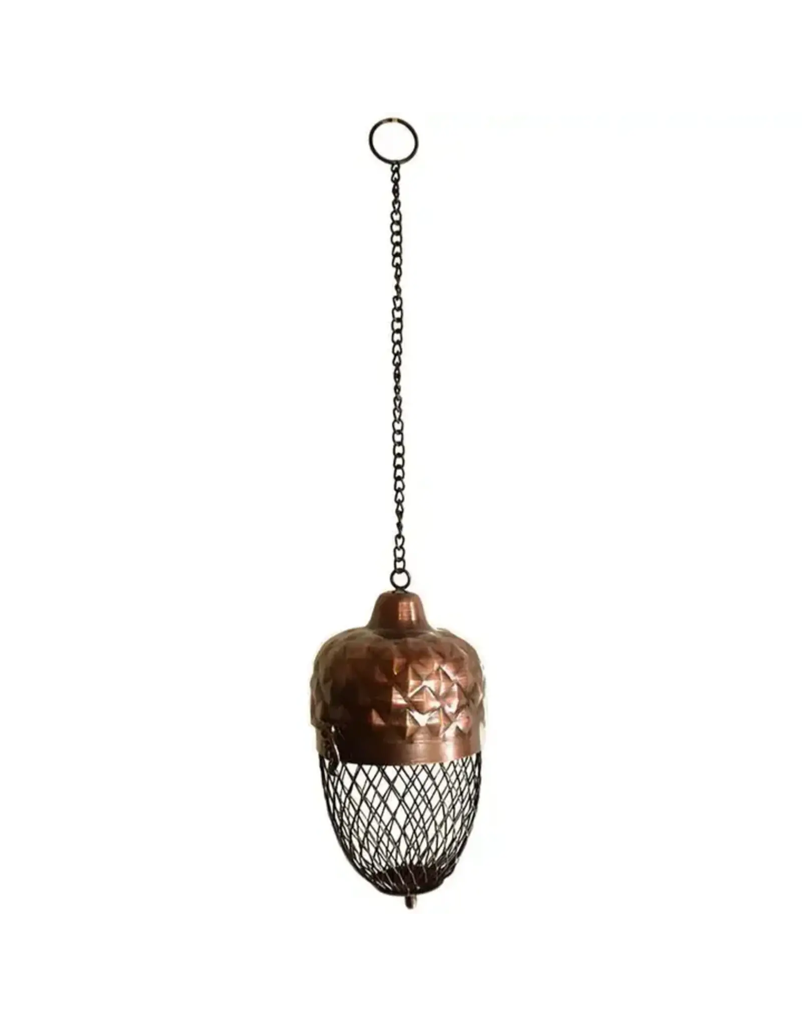India Hanging Metal Acorn Bird Feeder