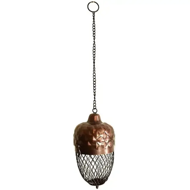 Hanging Metal Acorn Bird Feeder