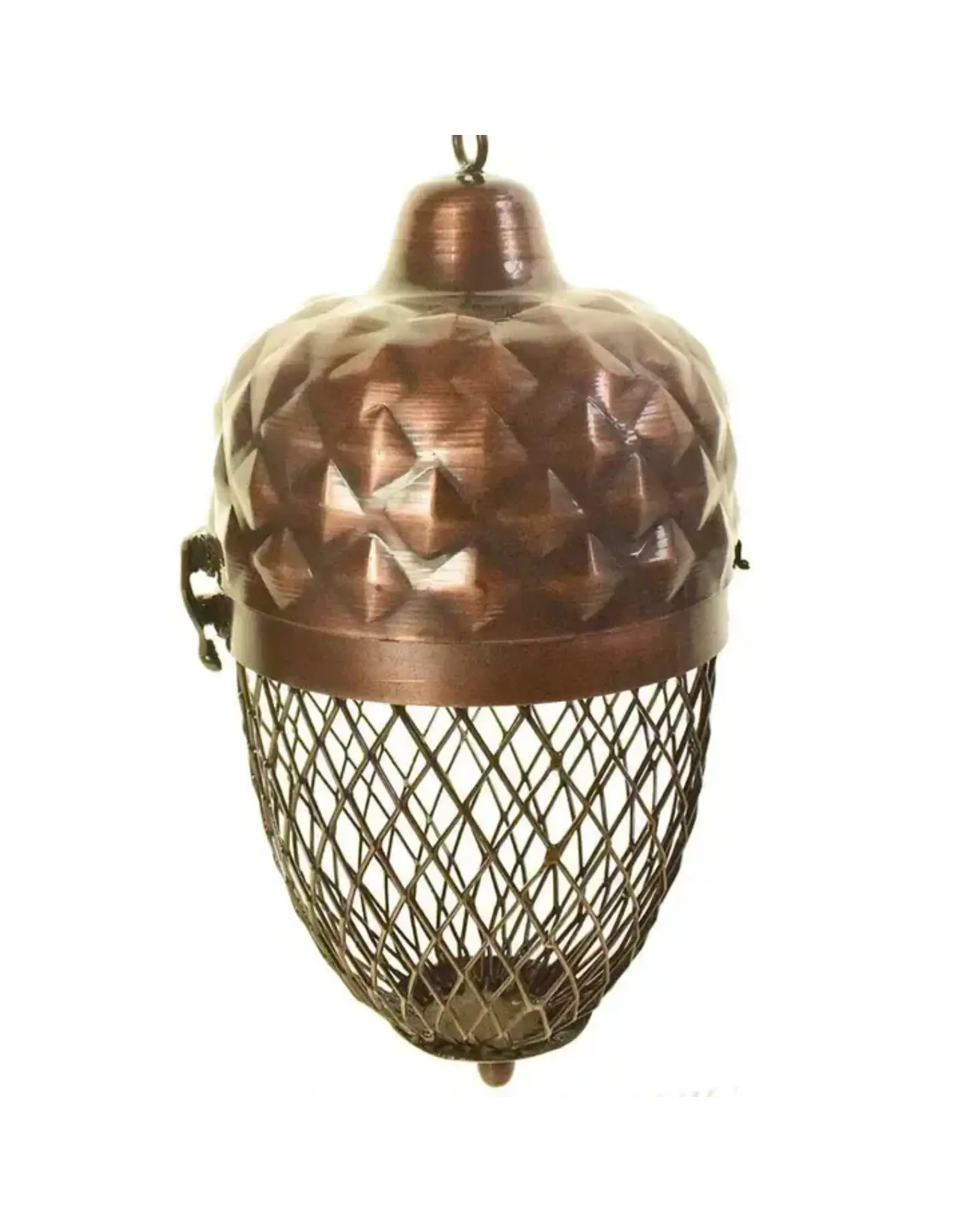 India Hanging Metal Acorn Bird Feeder
