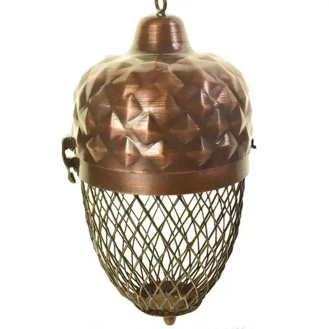 Hanging Metal Acorn Bird Feeder