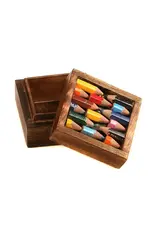 India Recycled Crayons Wood Box