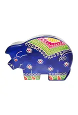 India Blue Pig Money Box