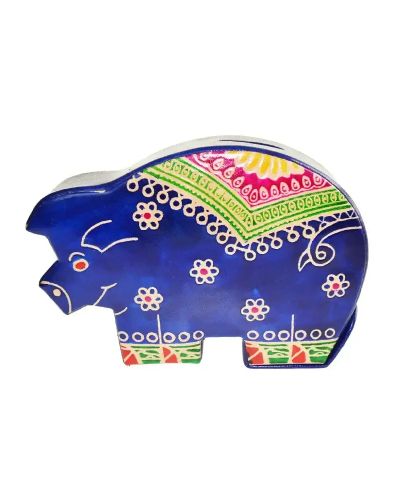 India Blue Pig Money Box