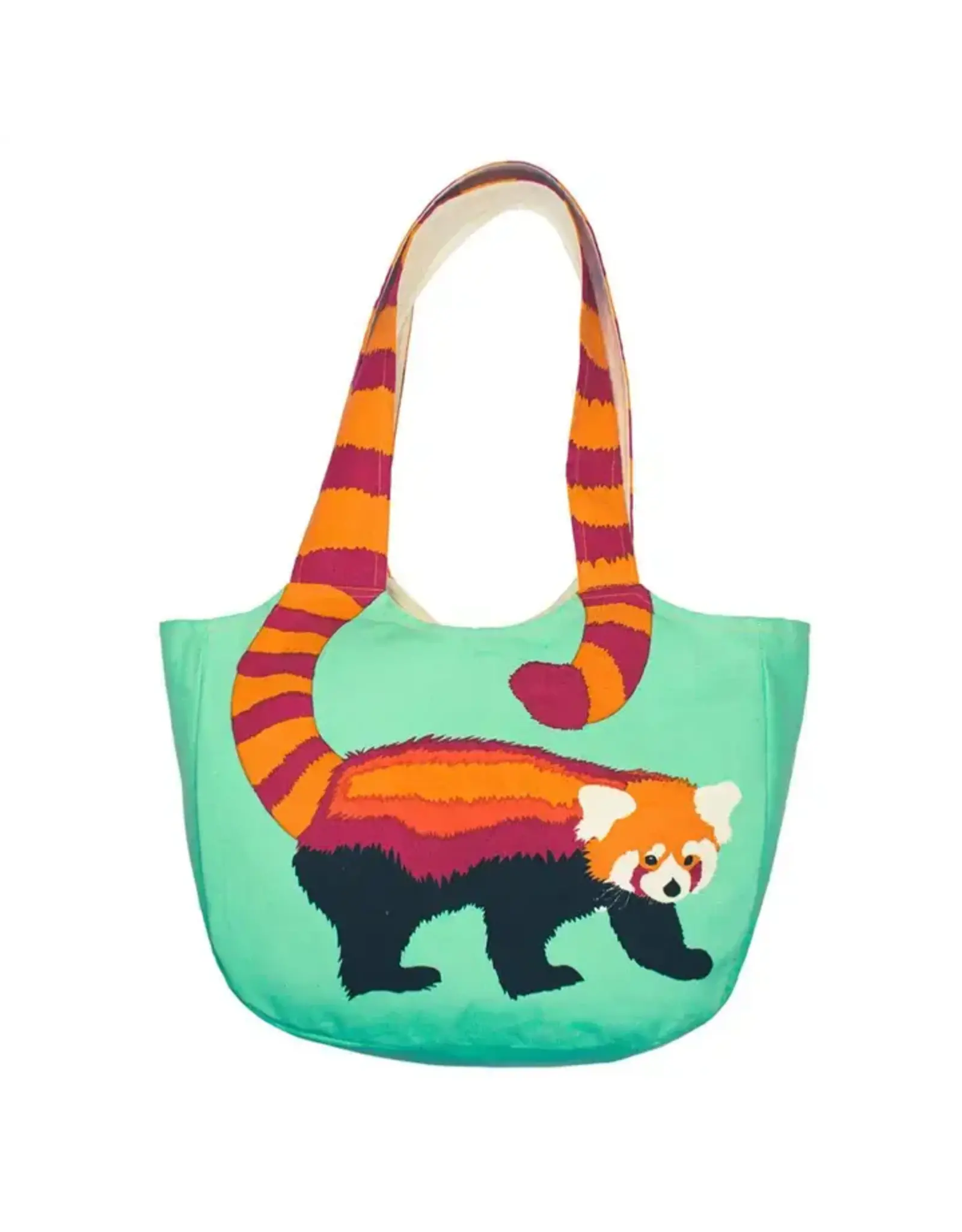 India Red Panda Cotton Shoulder Bag