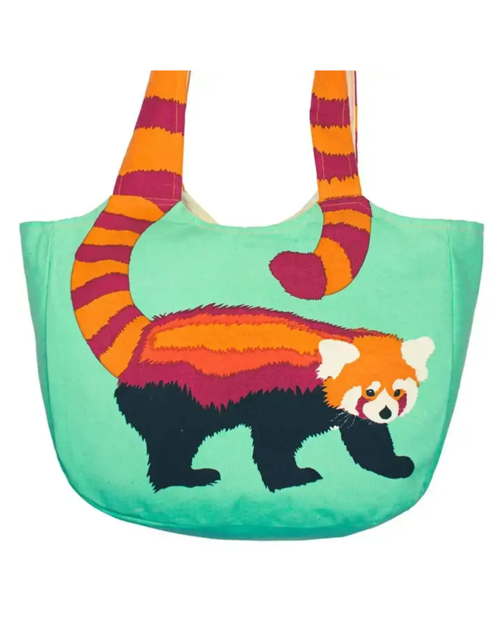 India Red Panda Cotton Shoulder Bag