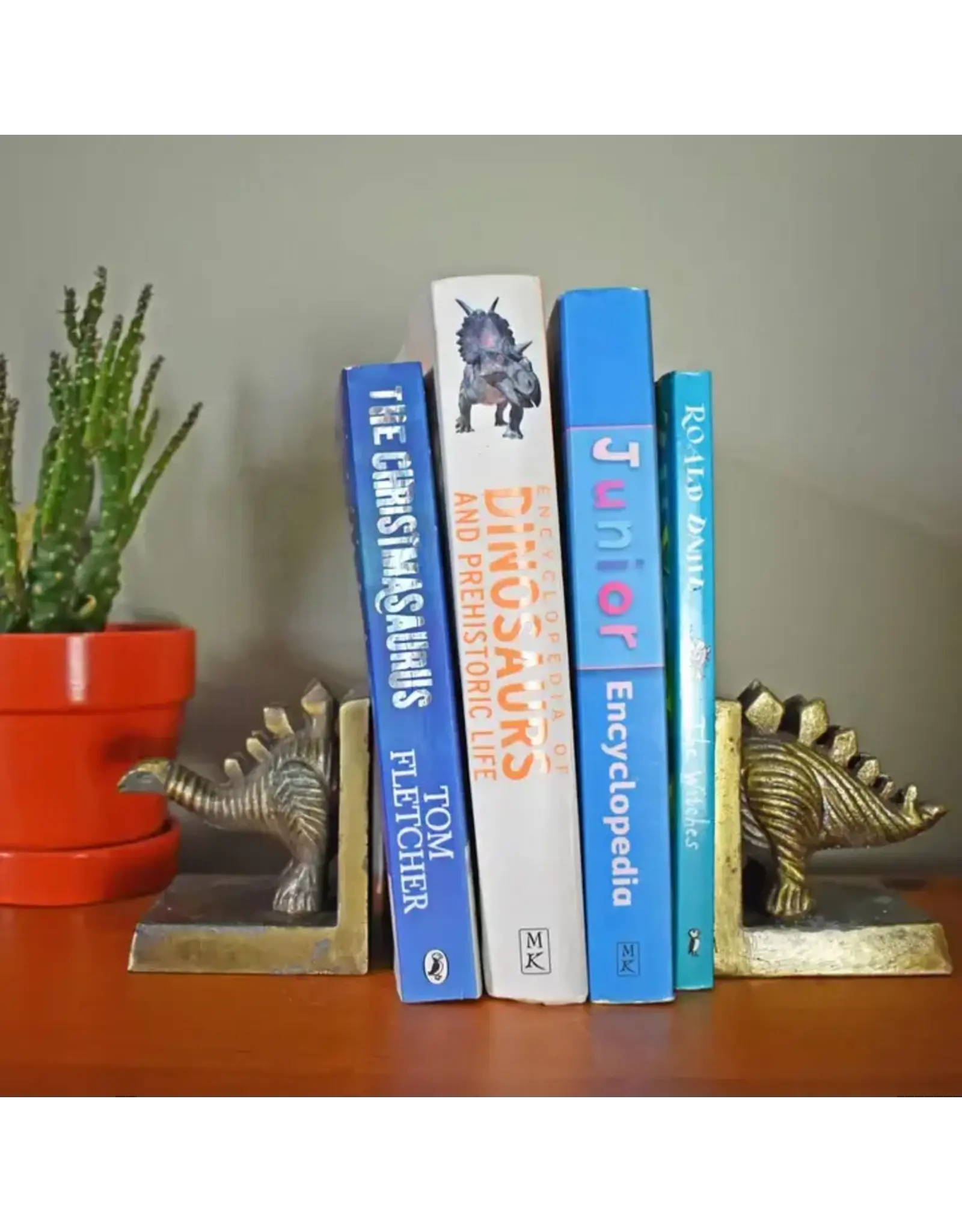 India Metal Stegosaurus Bookends