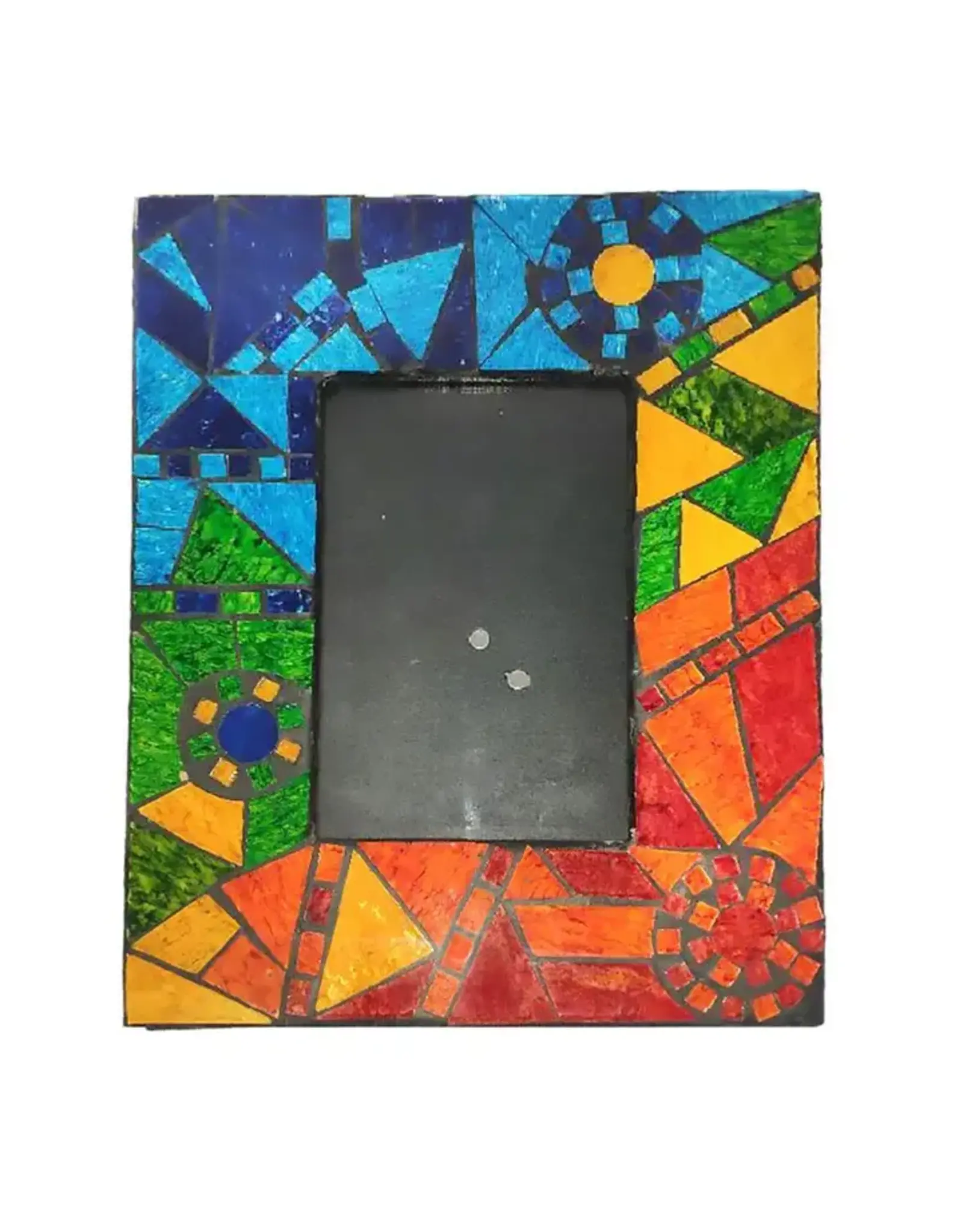 Indonesia Rainbow Mosaic Photo Frame (4x6")