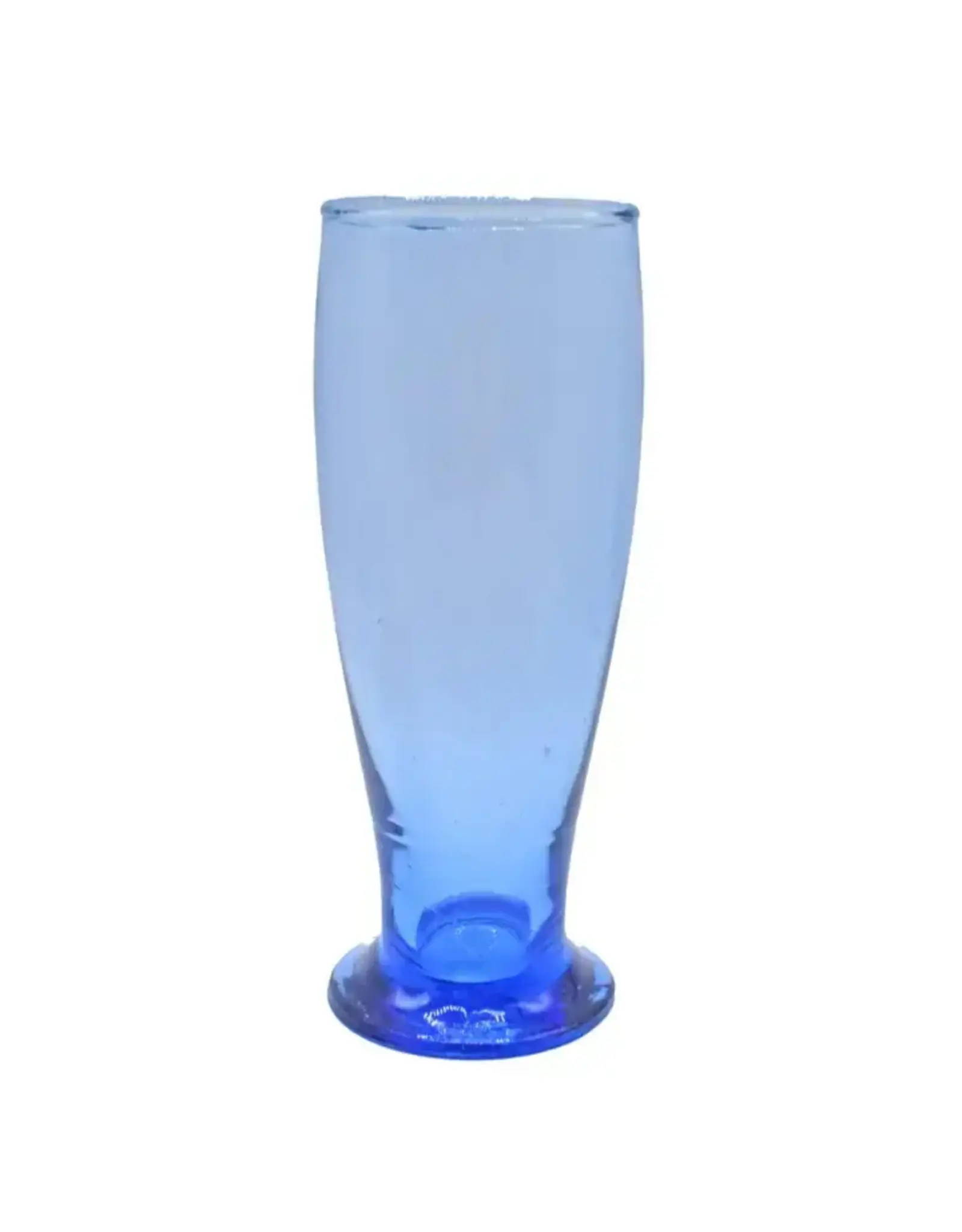 Bolivia Blue Tinted Footed Pilsner Beer Glass