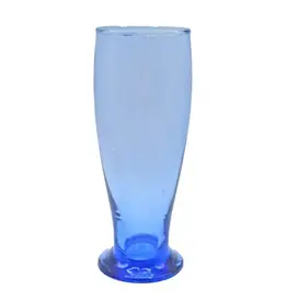 Bolivia Blue Tinted Footed Pilsner Beer Glass