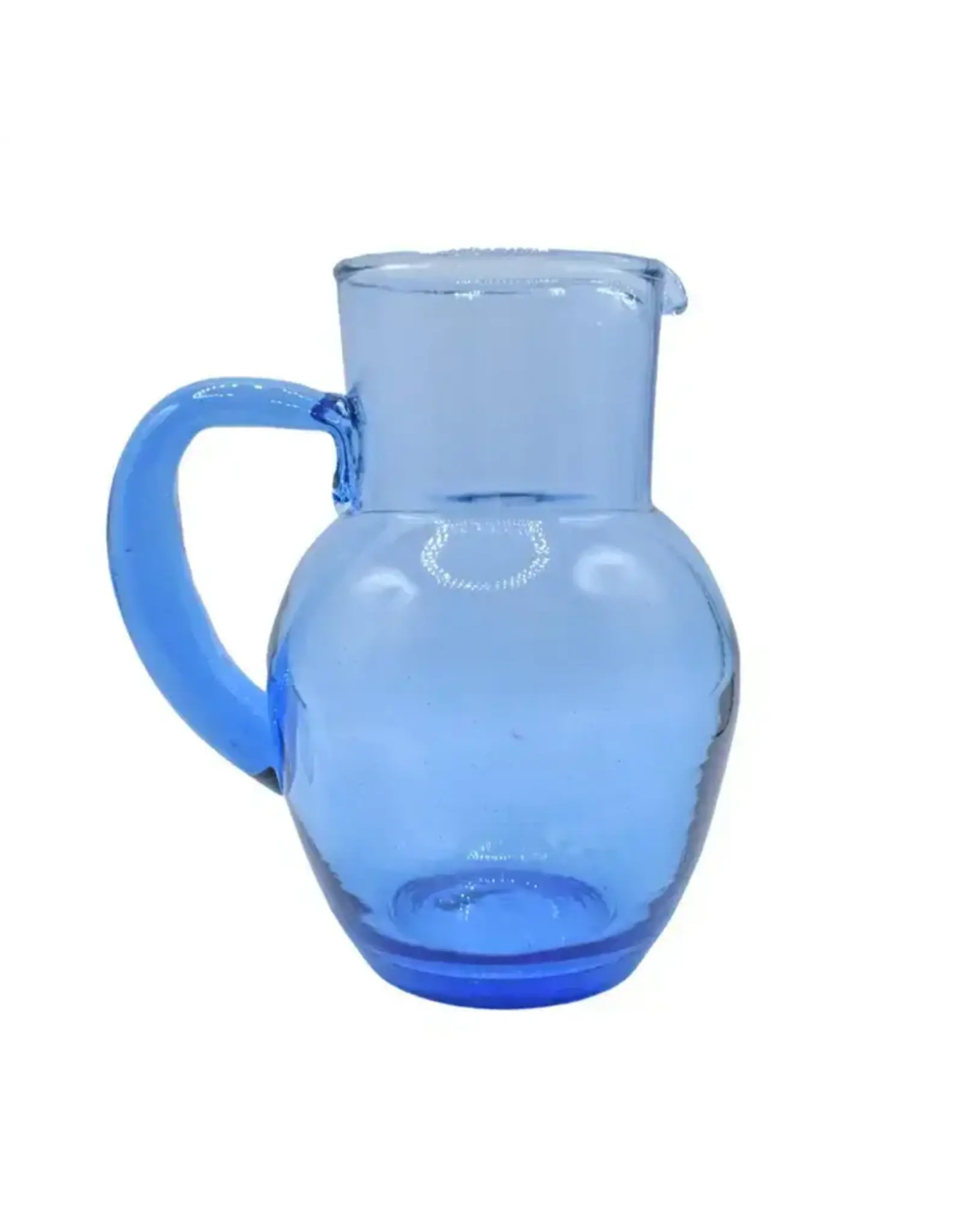Bolivia Blue Tinted Recycled Glass Jug