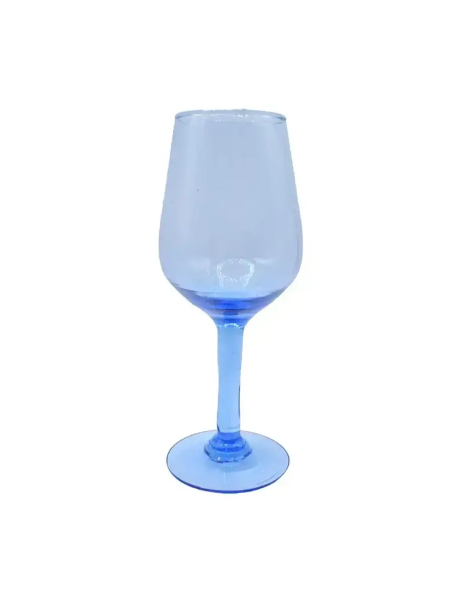 Bolivia Blue Tinted Recycled Wine Glass