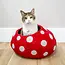 Nepal Felt Cat Cave - Red Mushroom