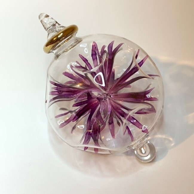 Blown Glass Blossom Ornament