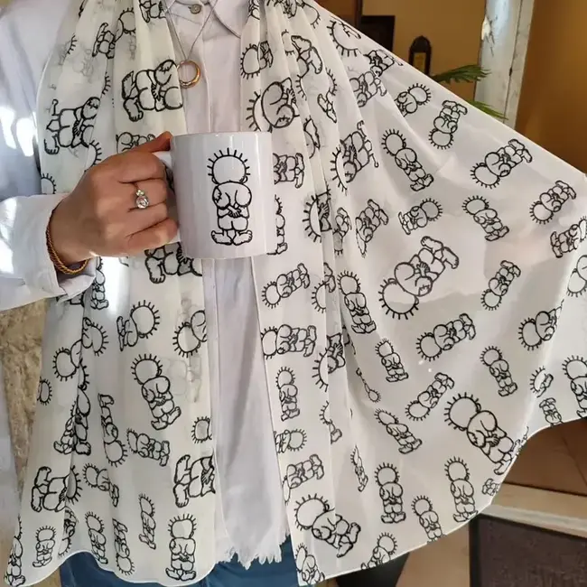 Chiffon Handala Print Kuffiyeh