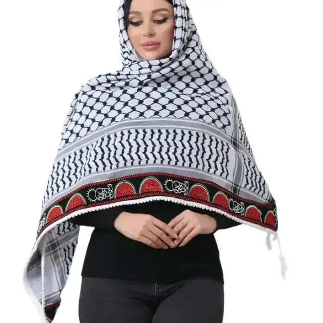 Hanzala & Watermelon Embroidered Kuffiyeh
