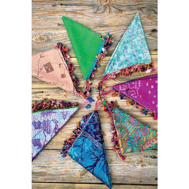 Kantha Square Silk Scarf