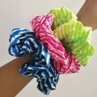 India Leheria Cotton Scrunchie