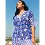 Namita Block Print Caftan - Blue & White