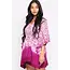 Shibori Cotton Caftan Top - Orchid & White