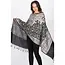 Sanika Embroidered Shawl - Black & Silver