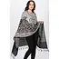 Sanika Embroidered Shawl - Black & Silver