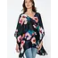 India Shalini Top - Black & Pink Floral