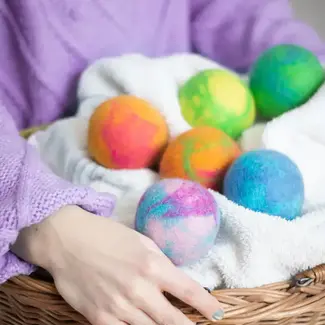 Nepal Wool Dryer Ball - Galaxy Tie Dye