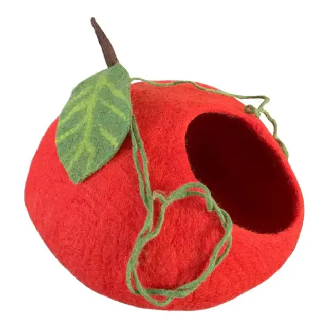 Felt Cat Cave - Tomato