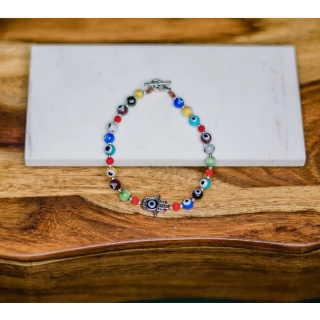 Evil Eye & Hamsa Charm Bracelet