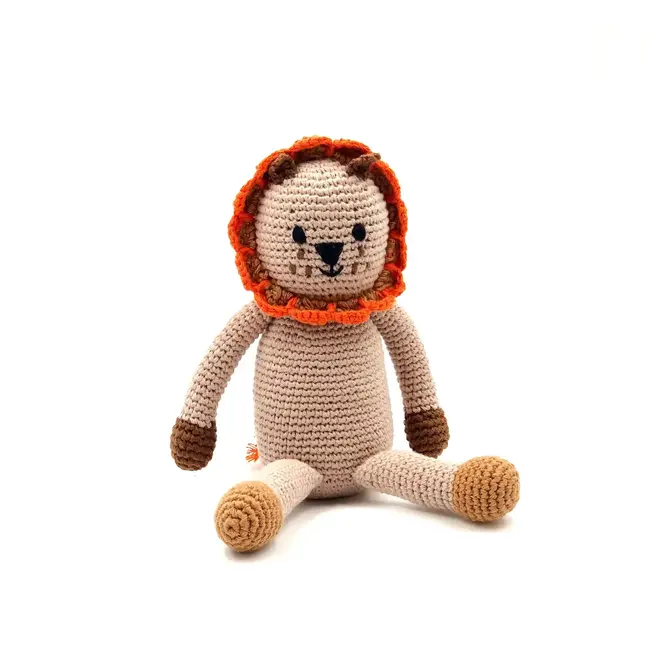 Crochet Rattle Baby Toy - Lion