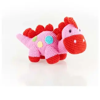 Bangladesh Crochet Rattle Baby Toy - Pink Steggi Bangladesh Crochet Rattle Baby Toy - Pink Steggi