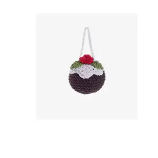 Bangladesh Knit Christmas Ornament - Christmas Pudding
