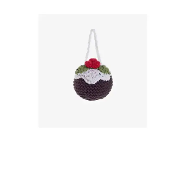 Knit Christmas Ornament - Christmas Pudding