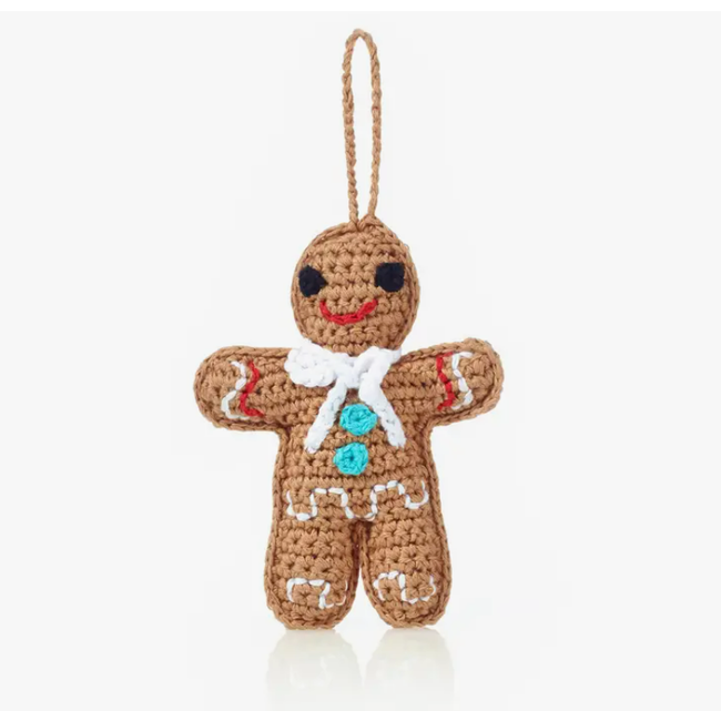 Knit Christmas Ornament - Gingerbread Man