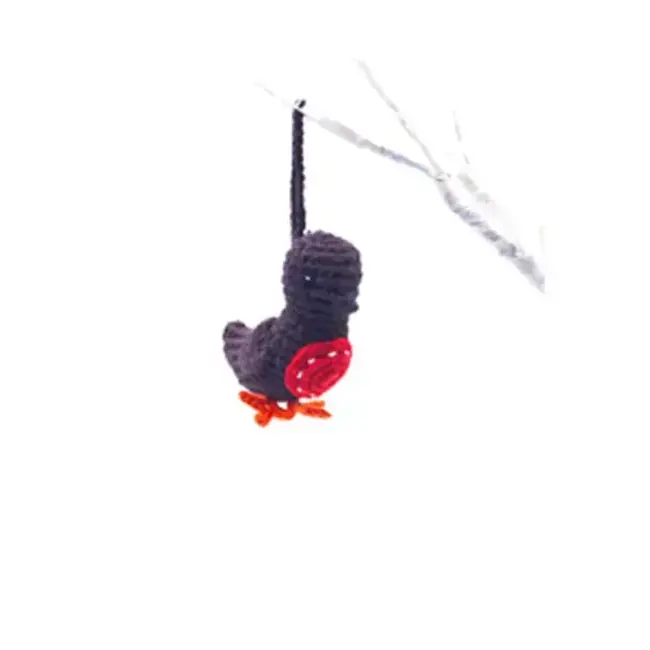 Knit Christmas Ornament - Robin