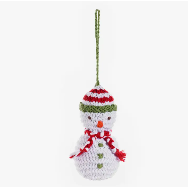 Knit Christmas Ornament - Snowman