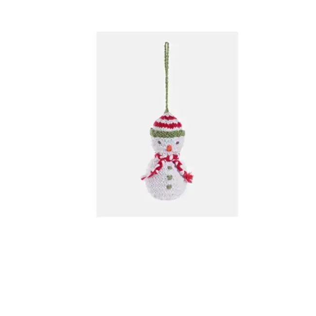 Knit Christmas Ornament - Snowman
