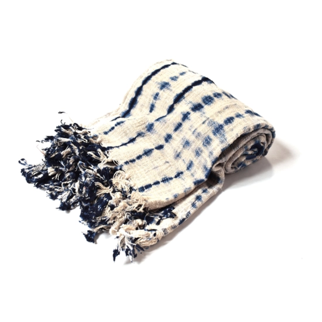 Shibori Throw/Tablecloth - Blue